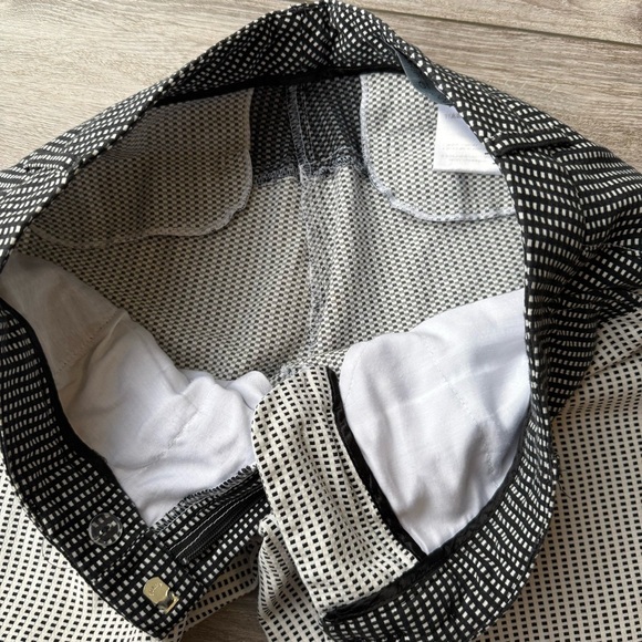 Raffaello Rossi Checked Black And White Contrasting Cotton Trouser Pants - Picture 12 of 15